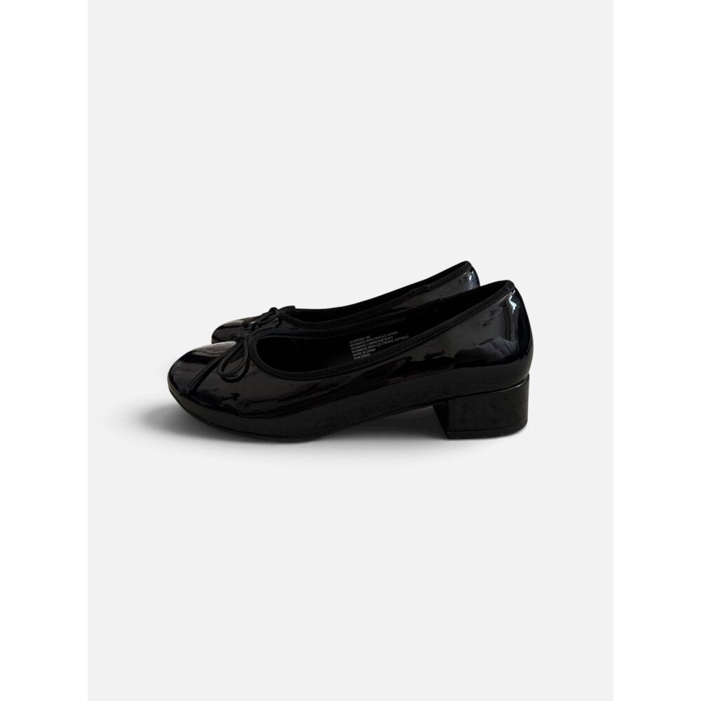 Steve Madden Kids Cherish Black Patent Bow Dress Shoes Size 2M